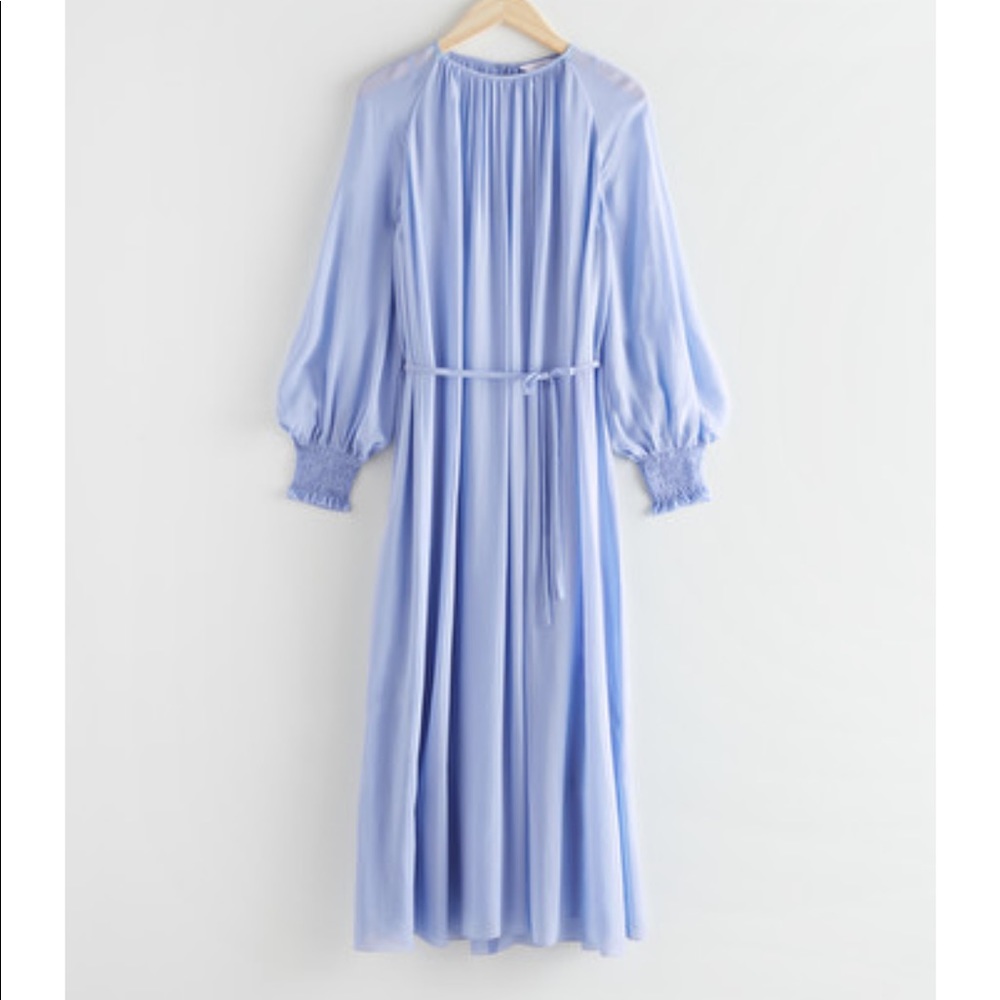 EUC Balloon sleeve midi dress
